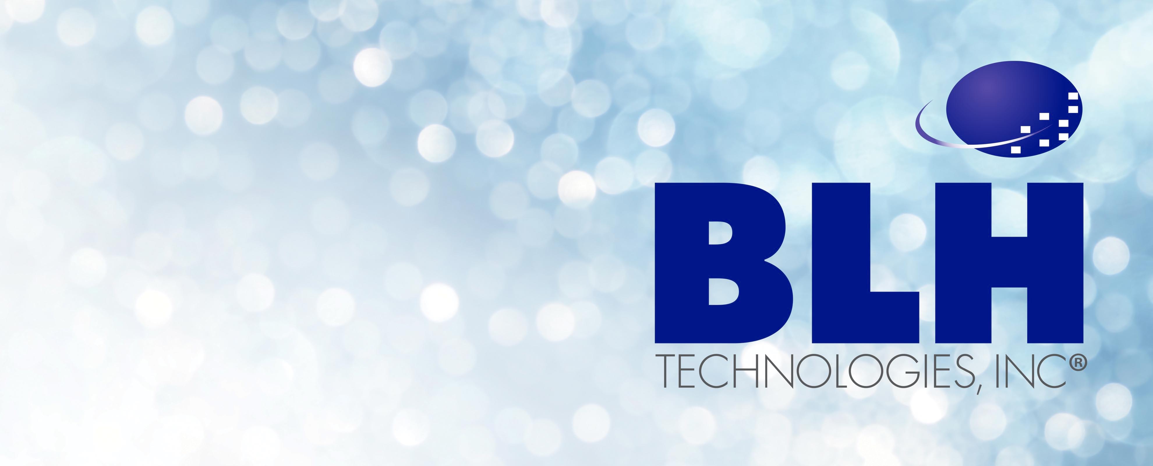 BLH Technologies, Inc logo on abstract background.